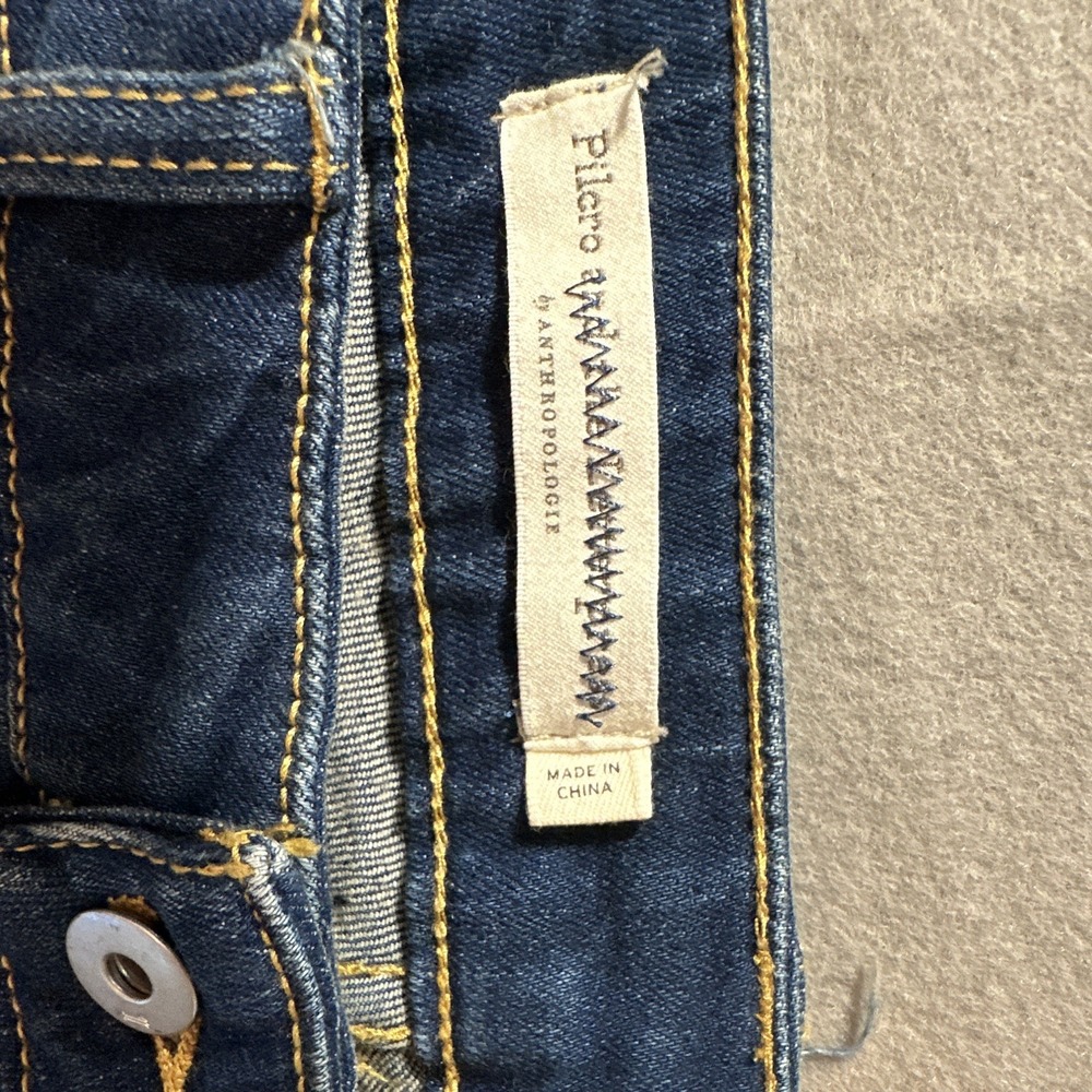 Pilcro and the Letterpress Women's Mid-Rise Slim Denim Bermuda Shorts 32 Blue - Picture 2 of 8